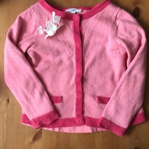 Jacadi  girls cardigan with a long sleeve tee 4t